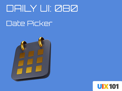 Daily UI: #080 | Date Picker | #UIX101 080 dailyui date picker figma mobile app ui design uix101 user experience user interface