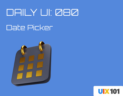 Daily UI: #080 | Date Picker | #UIX101 080 dailyui date picker figma mobile app ui design uix101 user experience user interface