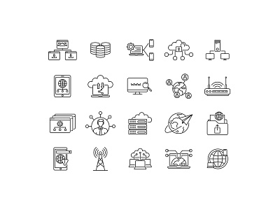 Networking Icons graphic design icon icon download icon set network network icon networking vector download vector icon