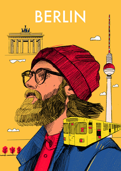 Berlin Poster Illustration berlin berlin poster character city illustration germany germany illustrated illustrated city illustration illustrator people portrait portrait illustration poster poster illustration procreate