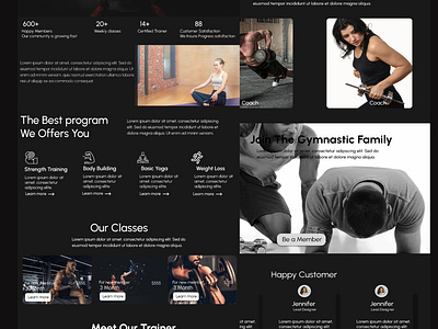 Gym Landing Page UI/UX Design build your body fitnessgoals gym landing page gym membership gymlife mind and body uiux website website re design