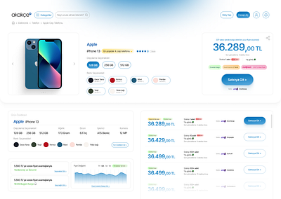 Product Page Redesign for Akakçe 📊 ui ui design uidesign ux design uxui design web design webdesign