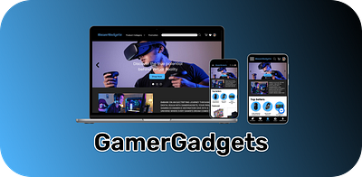 E-commerce for gaming equipment homepage