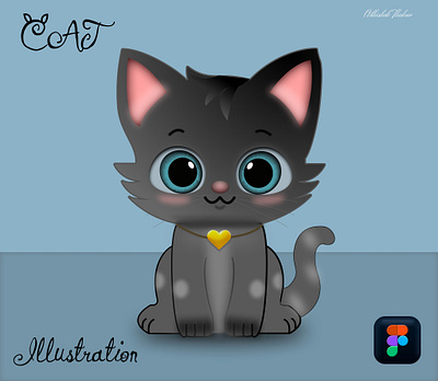 Meow - Cat Illustration art cat character design cute design digital art illustration meow vector