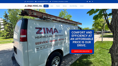 Zima HVAC Wordpress Website elementor hvac small business wordpress