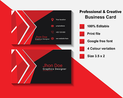 Creative Business Card bi fold brochure business card card flyer id card illustrator photoshop tri fold