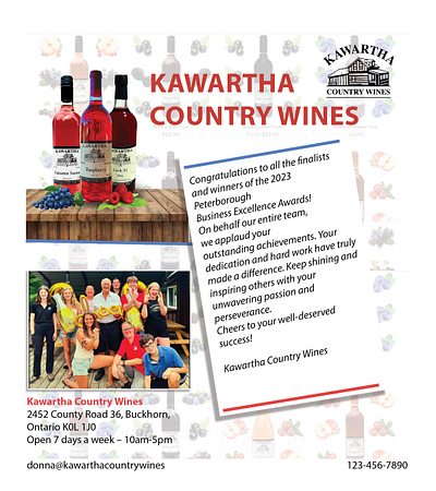 Kawartha Country Wines Magazine Design branding graphic design indesign logo magzine poster ui