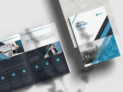 Annual Report Brochure Template | Indesign & Canva annual report branding brochure canva comapny profile design ebook graphic design indesign proposal report template