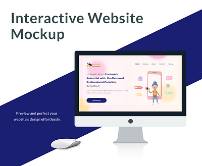 Interactive Website Mockup: Visualizing Your Future Site app branding design graphic design illustration logo typography ui ux