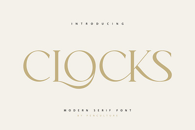 Clocks Typeface beautiful font brand font classy font design font elegant font font fonts ligature font logo font logotype font luxury font magazine font modern font packaging font poster font sans serif font serif type font typeface font wedding font