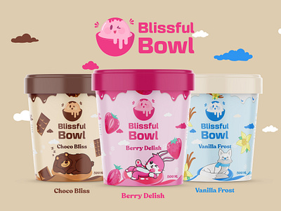 Ice Cream | Brand Identity & Packaging brand brand design brand identity branding design graphic design ice cream ice cream design ice cream logo ice cream packaging identity illustration label design logo logo design packaging packaging design product design visual identity