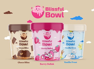 Ice Cream | Brand Identity & Packaging brand brand design brand identity branding design graphic design ice cream ice cream design ice cream logo ice cream packaging identity illustration label design logo logo design packaging packaging design product design visual identity