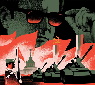 Illustration for Politico III 80th espionage game illustration magazine parade sabotage vintage