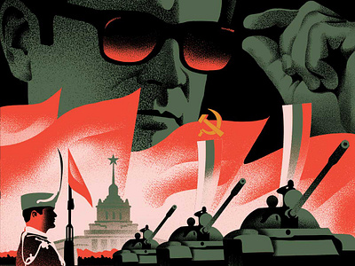 Illustration for Politico III 80th espionage game illustration magazine parade sabotage vintage