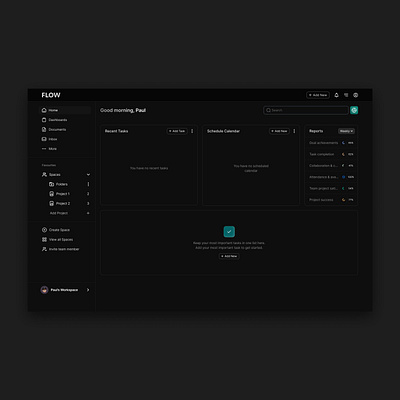 Dashboard UI Design for Productivity App graphic design logo ui