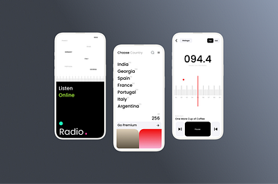 FM Radio animation appdesign fmradio mobileapp ui uiframing uiux