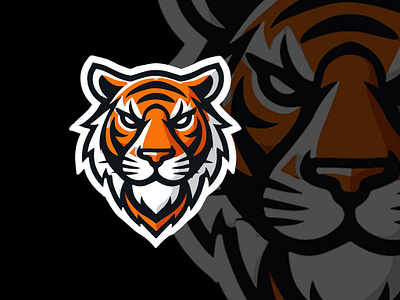 Tiger Head Mascot Logo #2 animal logo bold logo brand indentity creative logo custom design graphic design logo design logo inspiration mascot logo minimalist logo modern logo predator logo professional logo tiger art tiger head tiger ilustration tiger logo tiger symbol vector logo wildlife logo