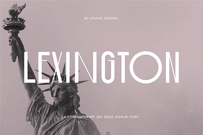 Lexington – Art Deco Display Font 80s alternate characters art deco art deco font branding font contemporary art creative font creative market fashion lexington ligatures logo font minimal minimalist font modern font pop pop art pop art font unique font vintage