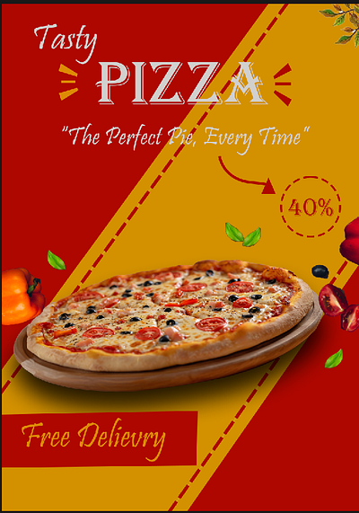 pizza poster branding graphic design logo