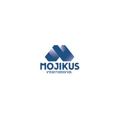 MOJIKUS blue for all industries gradient logo modern design mojikus