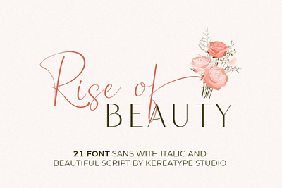 Rise of Beauty - Variable Font Duo chic classy commercial contemporary contrast didot duo fashion feminine merchandise modern pair pairing retail sans serif signature sophisticated stylish trendy wedding