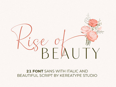 Rise of Beauty - Variable Font Duo chic classy commercial contemporary contrast didot duo fashion feminine merchandise modern pair pairing retail sans serif signature sophisticated stylish trendy wedding