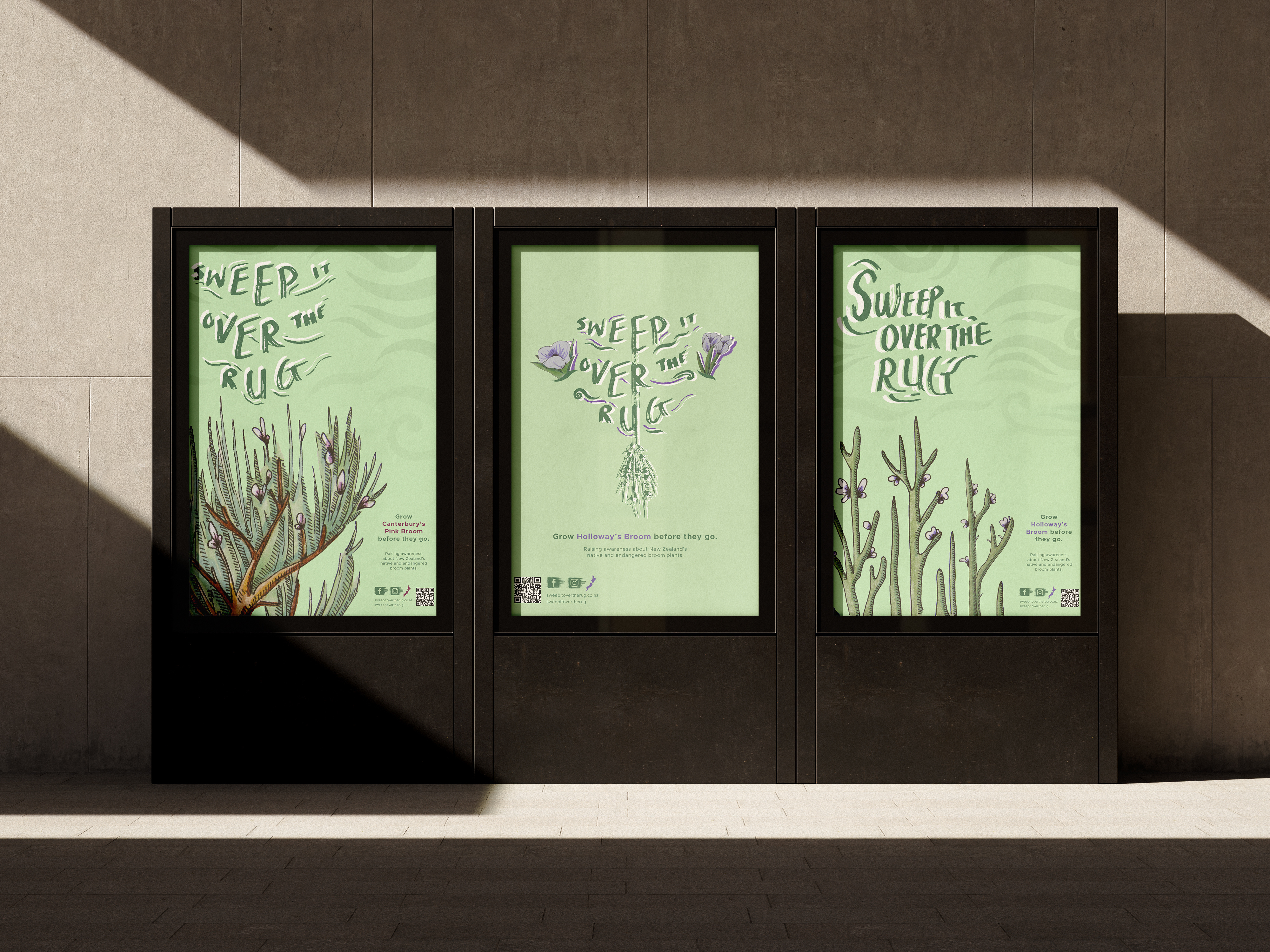 Branding / Sweep It Over The Rug analogue assets awareness campaign branding branding identity campaign collateral colour palette design graphic design identity illustration imagery mockups nature typography