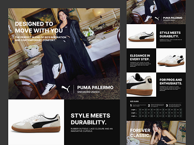 PUMA Palermo - Amazon Landing Page Design amazon amazon design branding design graphic design illustration landing page logo typography ui ux vector