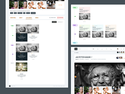 Nettgrav Life-Events app design ui uiux ux web