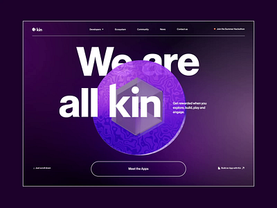 Crypto Website Animation ✦ Kin animation design interface product service startup ui ux