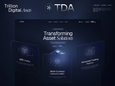 TDA - Fintech Landing Page bank services banking platform blockchain crypto crypto design finance design finance website financial website fintech platform fintech startup fintech website fintech website design landing page modern banking payments personal finance app revolut ui ux wallet landing page web3