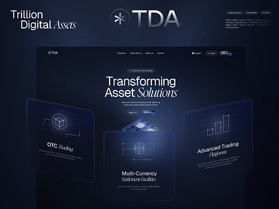 TDA - Fintech Landing Page bank services banking platform blockchain crypto crypto design finance design finance website financial website fintech platform fintech startup fintech website fintech website design landing page modern banking payments personal finance app revolut ui ux wallet landing page web3