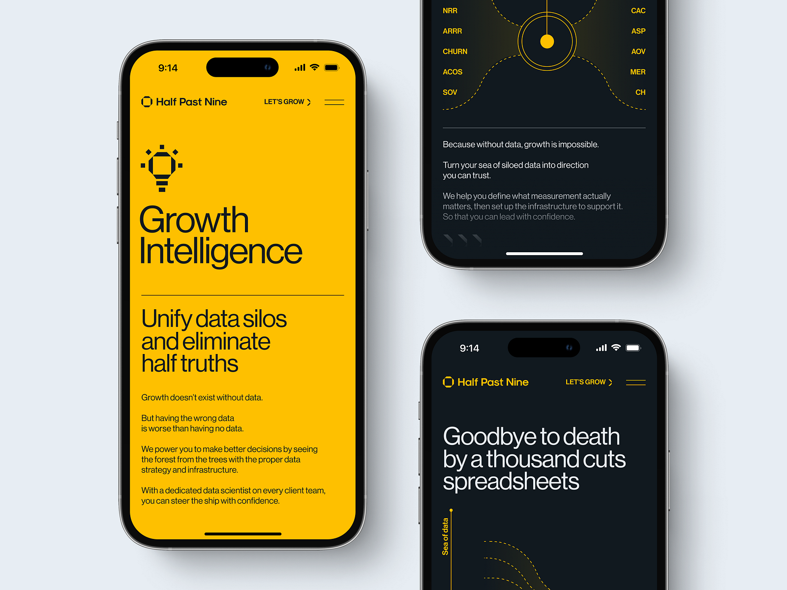Engineering growth Website Half Past Nine by Dubrovsky UX/UI Design ...