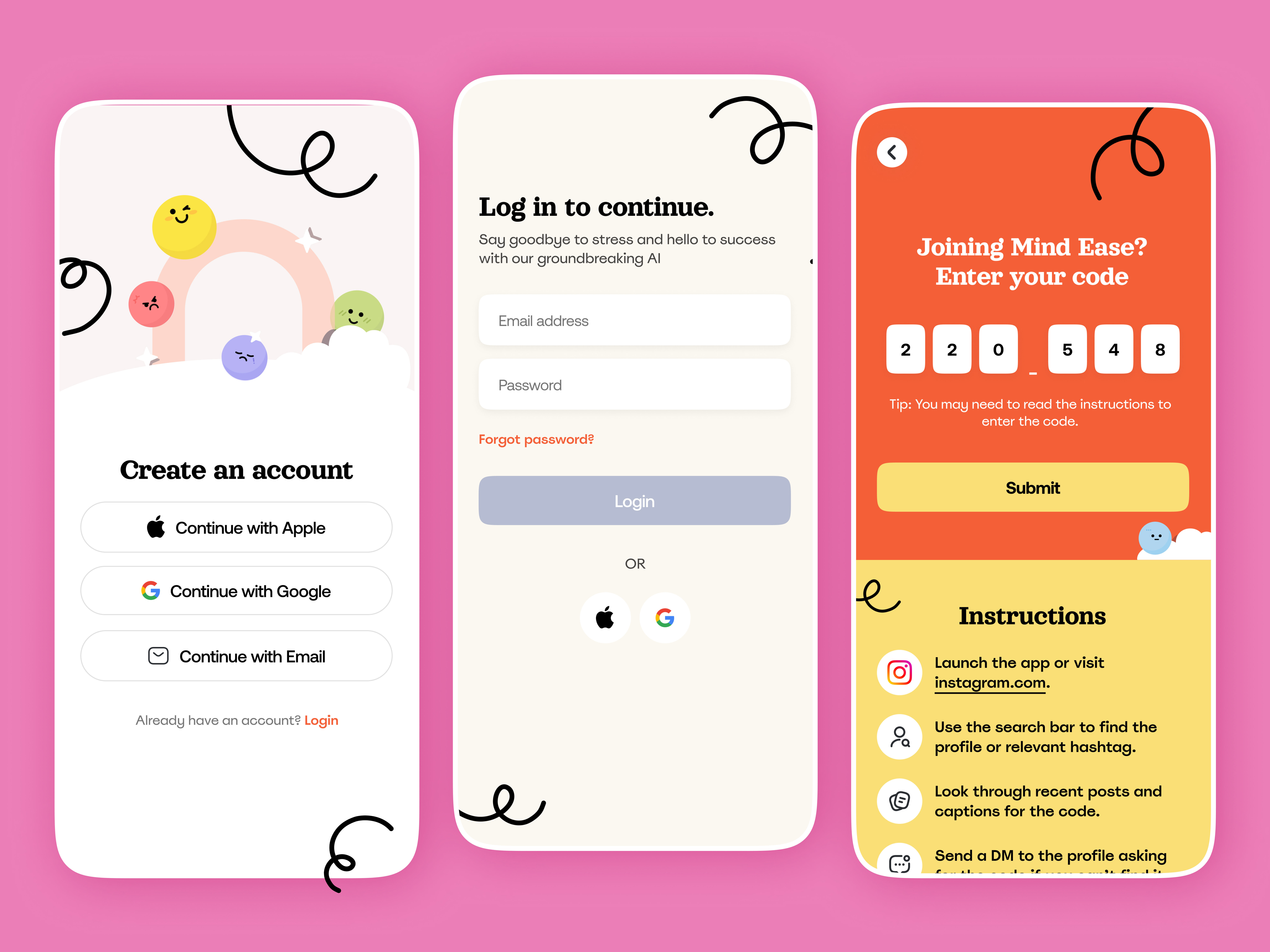 Example of Mental Health App Waitlist