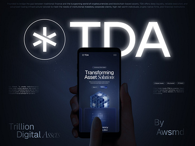 TDA - Fintech Platform bank services blockchain blockchain design crypto design crypto swap design cryptocurrency app cryptocurrency design app finance design fintech fintech platform mobile finance modern banking payment app payment system personal finance app revolut startup trading ui ux web3