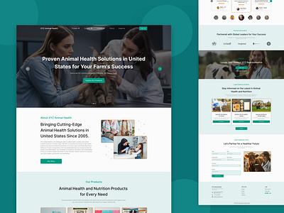 Animal Health Solutions Landing Page figma ui ui design uiux website design