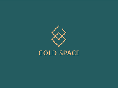 Gold Space branding creative design golden graphic design jewelry logo simple