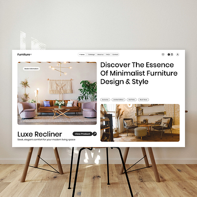 Furniture - A Modern Design Furniture Store cleanui designinspiration dribbble ecommercedesign furnitureui interiordesign minimalistdesign moderndesign uiux webdesign