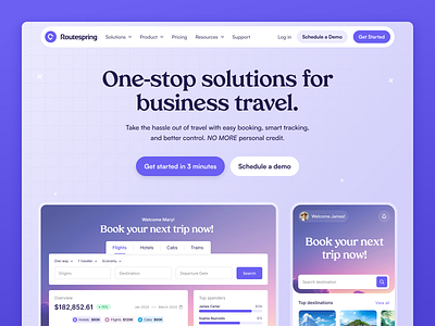 Routespring website redesign concept agency b2b b2b saas copywriting homepage landing landingpage madeinwebflow marketing website redesign saas saas homepage saas website travel web design webflow website website revamp