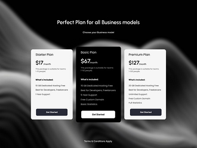 Pricing Model black blacktheme cost costing craxinno craxinnotechnologies figma design landing page monthly plans pricing pricing screen subscription yearly