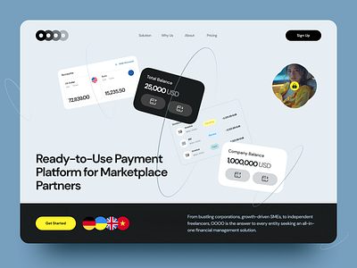 Payment Platform Web Design b2b banking crm currency exchange digital banking finance app financial website fintech landing payment platform product design saas saas landing page transactions ui design ui ux web app design web design website design website ui