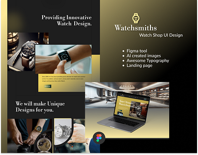 Watchsmiths - Timeless Elegance at Your Wrist figma landing page template ui website