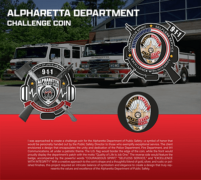 ALPHARETTA DEPARTMENT CHALLENGE COIN 3d animation branding coin crypto design graphic design illustration logo ui