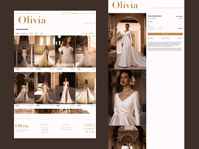 Bridal Salon Website Design bridal bridal salon bridal website hero section wedding product page bridal ui uidesign uxui wedding wedding dresss wedding website