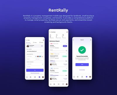 RentRally is a property management app designed by Ansysoft adobe illustrator adobe photoshop crucialupdates figma maintenance mobile app payrent propertymanagement realestate reminders rentrally requestmaintenance straightforwardoptions tenantapp tenantexperience userfriendly zillow