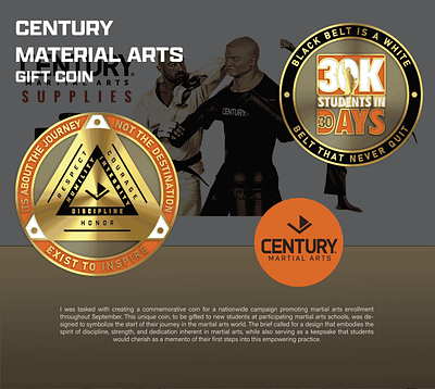 CENTURY MATERIAL ARTS GIFT COIN