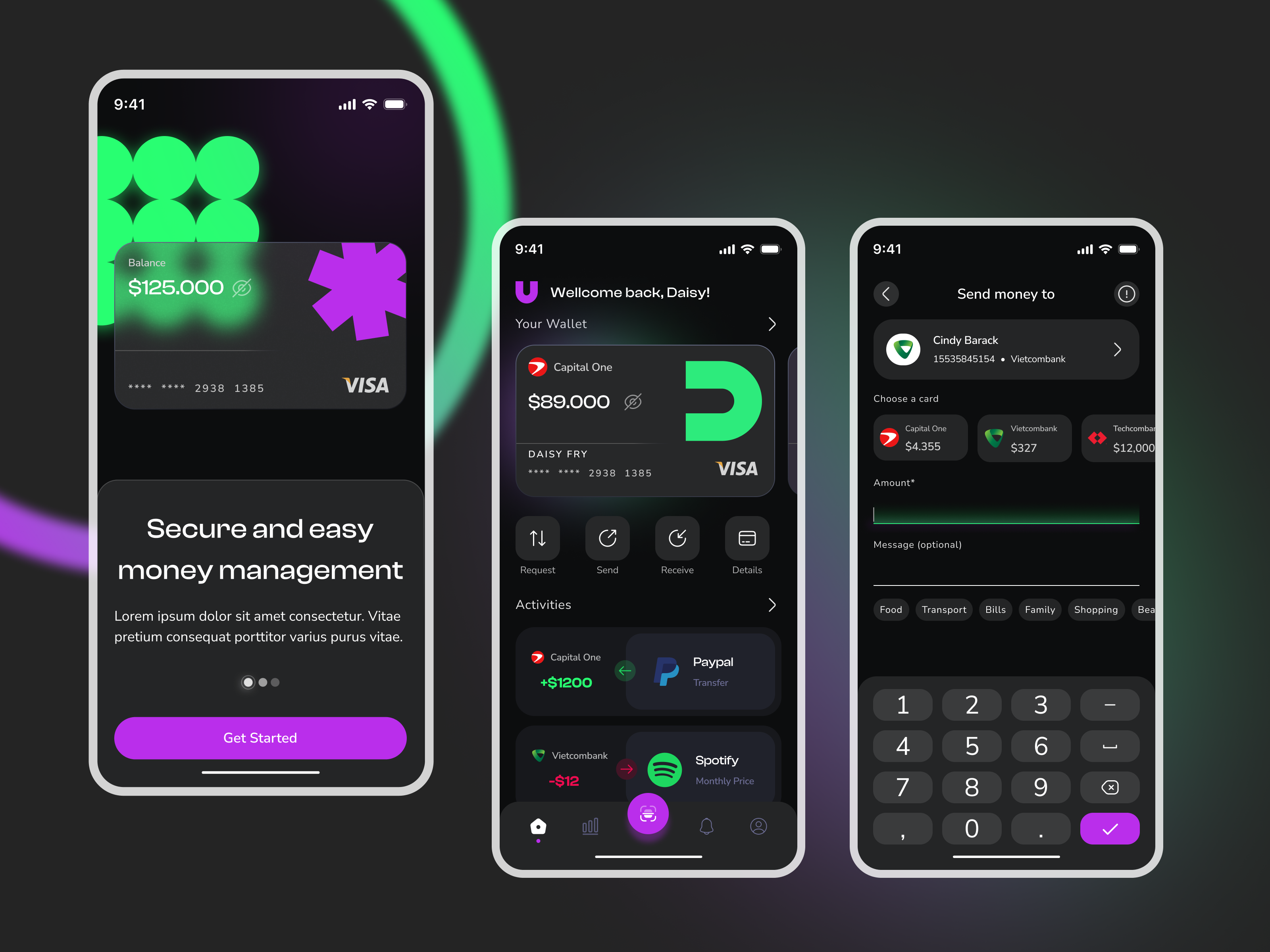 Example of E Wallet Financial Mobile App Design