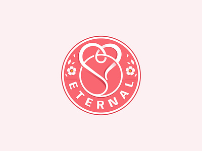 Eternal Love Logo - Heart Logo Design branding circle logo couple logo creative logo dainogo eternal logo graphic design heart logo logo logo design logo designs logo in heart love logo love logo design modern logo design pink logo visual identity