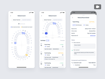 Zendenta - Patient App for Managing Medical Records animation app clinic dental dentist ehr emr healthcare hospital management medical clinic medical records mobile mobile design product design saas saas dental saas design ui ux