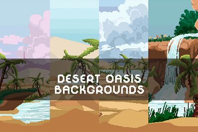 Free Desert Oasis Pixel Art Background Pack 2d art asset assets background backgrounds bg fantasy game game assets gamedev illustration indie indie game parallax pixel pixelart pixelated rpg seamless